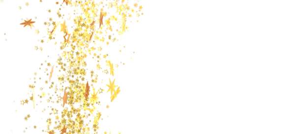 Beyaz zemin üzerinde altın yıldız konfetisi kutlama tasarımları için mükemmel