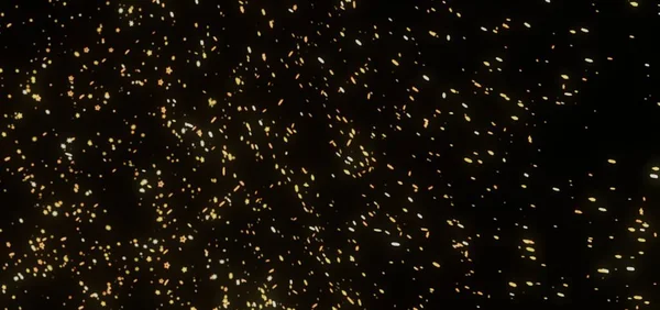 Karanlık Soyut Arkaplanda Yüzen Parıldayan Parçacıklar