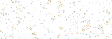 Beyaz Festivalin Arkaplanında Parlayan Altın Yıldızlar ve Kar Taneleri