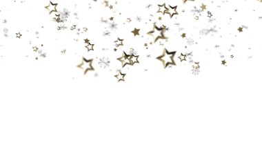 Kutlama ya da Kutlama Tasarımı İçin Beyaz Arkaplanda Altın Yıldız Konfeti