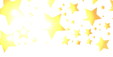Beyaz arka planda parlayan altın yıldızlar, kutlamalar için ideal.