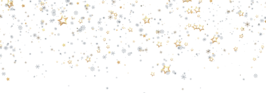 Beyaz Arkaplanda Şenlikli Yıldızlar ve Kar Taneleri Konfeti