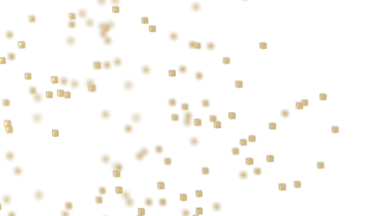 Saf beyaz arkaplana saçılmış soyut küpler