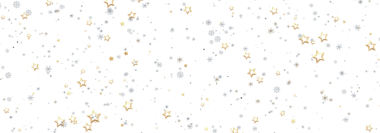 Beyaz arka planda parıldayan altın yıldızlar ve kar taneleri şenlik tasarımı