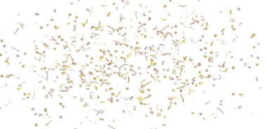 Kutlama ve Neşe İçin Beyazın Üzerine Düşen Konfeti