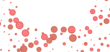 Tasarım için beyaz alanda soyut kırmızı daireler