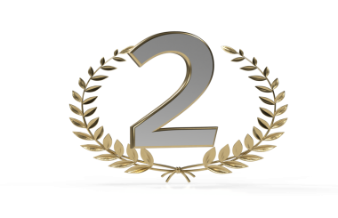 Laurel Çelenk İllüstrasyon Başarı ve Başarı ile İki Numara