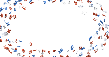 Tasarım için beyaz arkaplan ile soyut illüstrasyon düşen sayılar