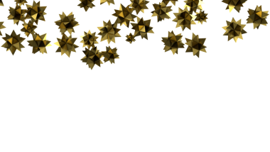 Beyaz Arkaplanda Düşen Soyut Altın Yıldızlar