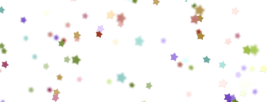 Beyaz arkaplanda renkli yıldız şekilli konfeti, parti konsepti