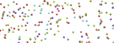 Kutlama için Beyaz Arkaplana Karşı Renkli Yıldız Konfeti