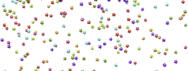 Kutlamalar için Beyaz Arkaplanda Renkli Yıldız Konfeti