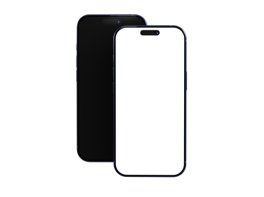 İki akıllı telefon yan yana, model için boş ekran, teknoloji konsepti