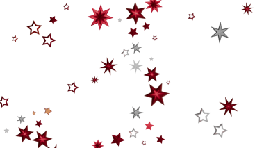 Beyaz arka planda şenlikli yıldız deseni tasarımı, tatil sezonu kutlaması.