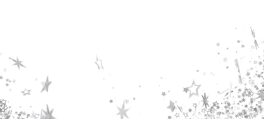 Beyaz arka planda ışıl ışıl parlayan gümüş yıldızlar..