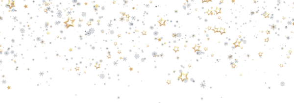 Beyaz Arkaplanda Şenlikli Yıldızlar ve Kar Taneleri Konfeti