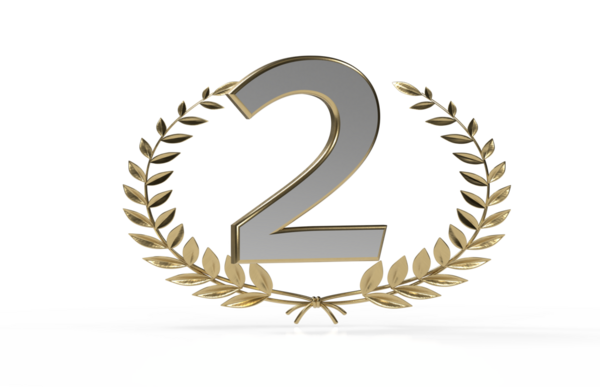 Laurel Çelenk İllüstrasyon Başarı ve Başarı ile İki Numara