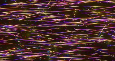 Tasarım İçin Karanlık Arkaplanda Soyut Renkli Işık İzleri