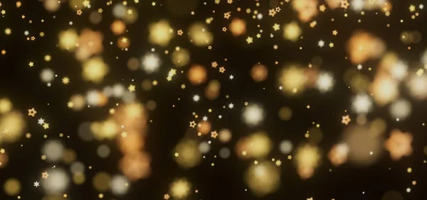 Bokeh ve Yıldızlarla Soyut Arkaplan - Kutlama Kutlaması