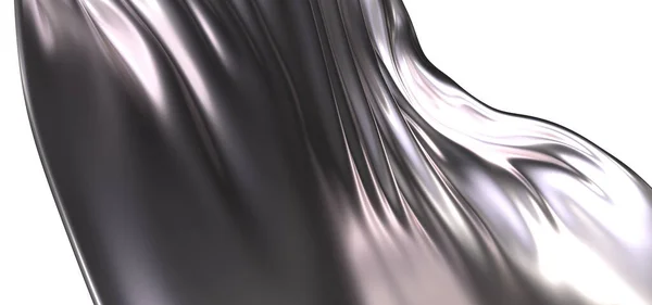 Zarif Gümüş Kumaş Işık ve Doku ile Akıyor