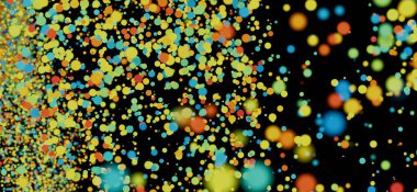 Siyah Arkaplan Karşısında Soyut Renkli Bokeh Çemberleri