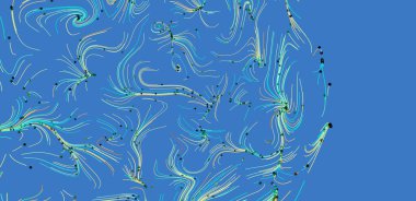 Soyut Mavi Girdap Deseni