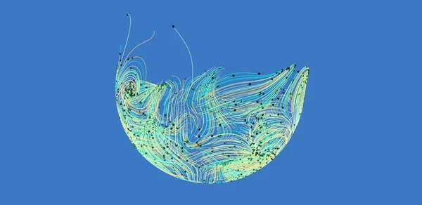 Soyut Yeşil Mavi Girdap