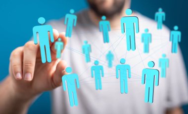 İnsan ağı, bağlantı, iletişim, sosyal medya, topluluk kavramı