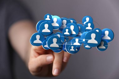 Bağlı insan ağı kavramı, el ele tutuşmalar sosyal bağlantılar