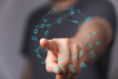 İnsan parmağı teknolojisiyle dijital ağ etkileşimi