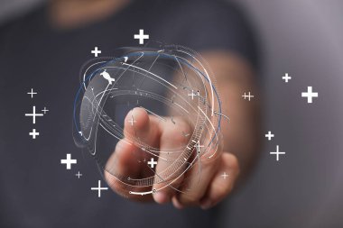 Dijital Teknoloji Küresel Ağ Bağlantısı Gelecek Konsepti