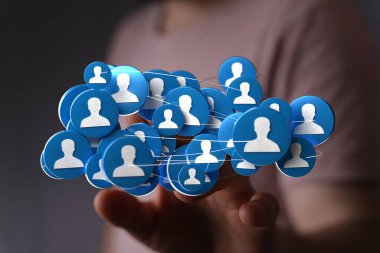 Bağlı dijital insan ağı, sosyal medya, takım çalışması ve topluluk