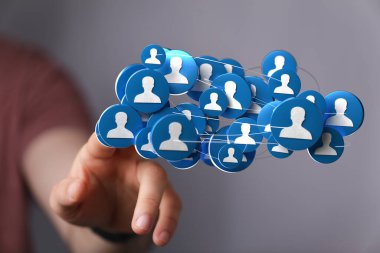 Bağlı dijital insan ağı, kavramsal sosyal medya tasarımı