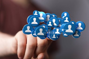 El ve dairelerle sunulan dijital ağ ve bağlantılar kavramı