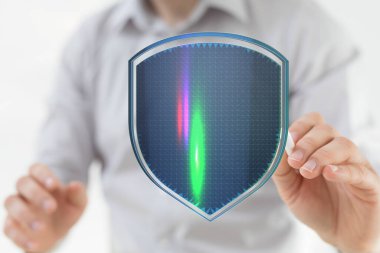 Dijital veri koruma kalkanı, siber güvenlik ve güvenlik kavramı, teknoloji