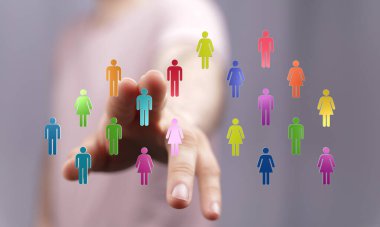 Çeşitli insan gruplarının dijital temsilcilerine uzanıyorlar.