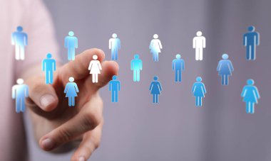 Dijital dünya kavramında insan bağlantısı ve ağ oluşturma