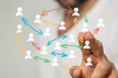 Ağ, bağlantı, küresel iletişim, takım çalışması, işbirliği, sosyal ağ, iş, insanlar, topluluk, küresel, etkileşim, rakam