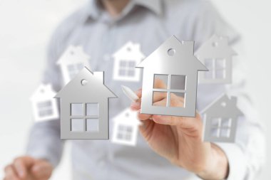 Ele Tutma Dijital Ev Simgeleri Gayrimenkul ve Mülk Temsilcisi