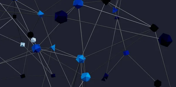 Abstract Network Connection Geometric Shapes