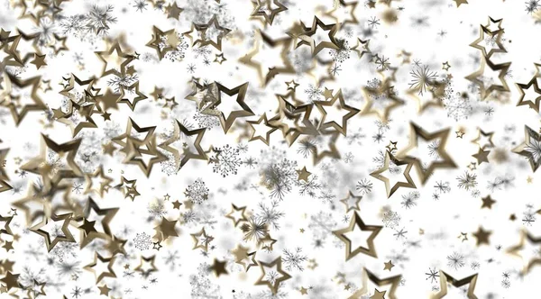 Altın Yıldızlar ve Kar Taneleri Şenlik Arkaplanı