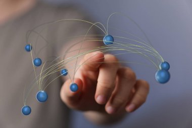 Global Ağ Bağlantısı Teknolojisi Konsepti