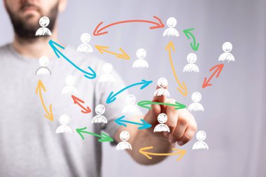 Ağ, Bağlantılar, Küresel İletişim, İşbirliği, Takım Çalışması, İş, Sosyal Medya, Etkileşim, İnsanlar, Oklar, Ağ, Dijital,