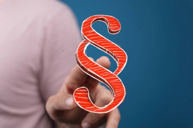 El Dokunuşu Soyut Kırmızı Yasal Bölüm İşareti