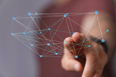 El ile ağ bağlanıyor, dijital teknoloji, çevrimiçi bağlantı, bilgi