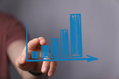 Elle Dokunma Büyüme Çubuğu Çizelgesi Gösterişli İş İlerlemesi