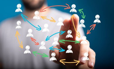 Ağ, bağlantı, takım çalışması, işbirliği, iletişim