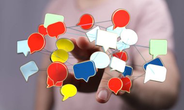 Kavramsal Kişiye Dokunma İletisi Kabarcıkları Çevrimiçi Ağ Bağlantısını Sunar