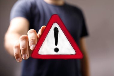 El Tutma Uyarı İşareti Uyarı Uyarısı