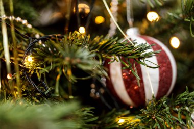 Noel Ağacı Süslemesi Işıklarla Kapan